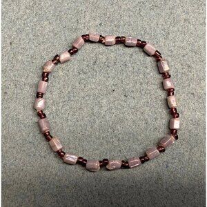 BoHo Stretch Bracelet 7 In Light Purple Pearl Beads Translucent Elegant Organic